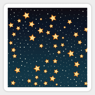 Navy Blue Celestial Starry Night Sky Sticker